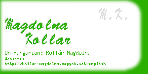 magdolna kollar business card